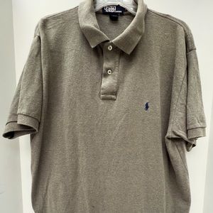Ralph Lauren polo.  Heathered olive.  L.  EUC!